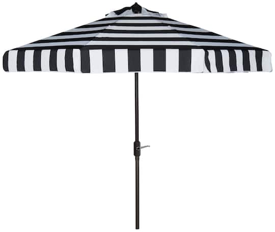 Elsa Fashion Line 9Ft Umbrella in Black &#x26; White